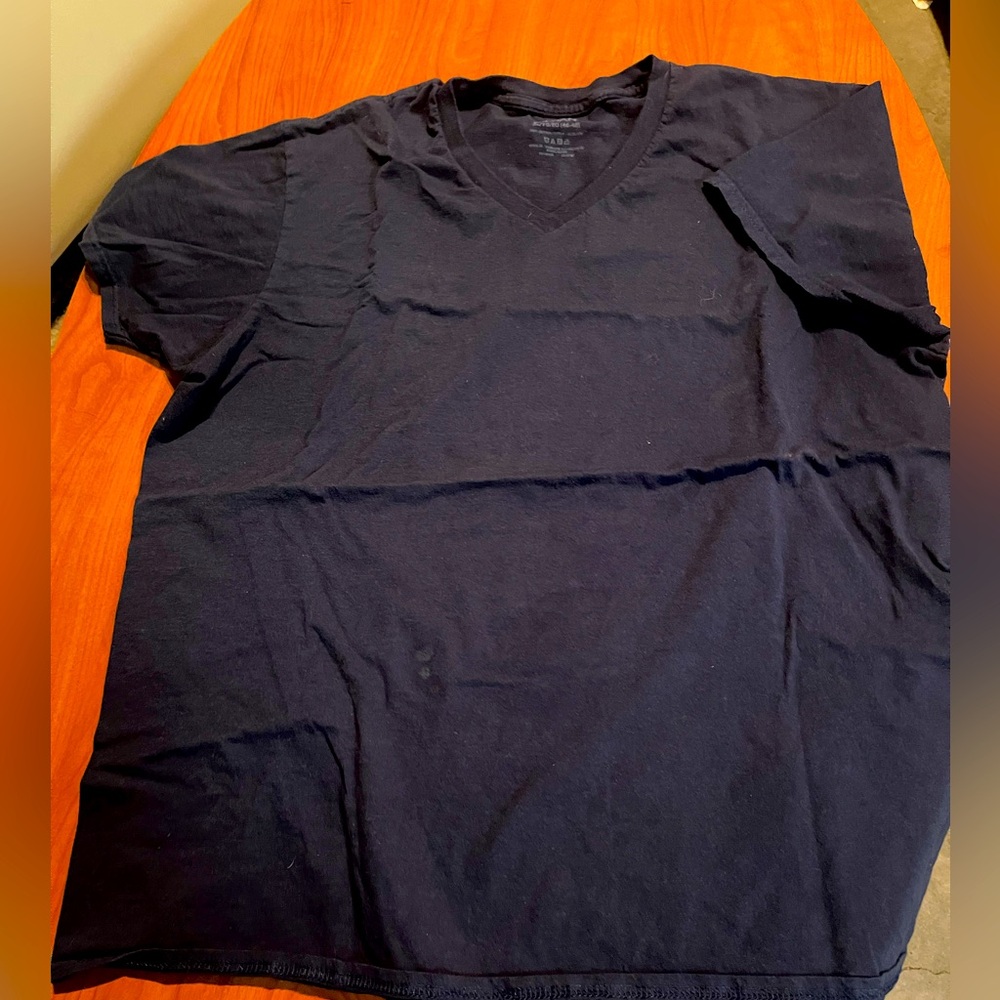 Men's Navy Blue V-Neck T-Shirt